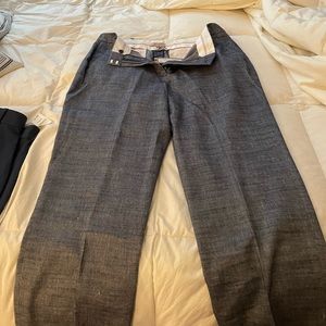 Size 12 never worn, black and white pants Cotton/ linen blend